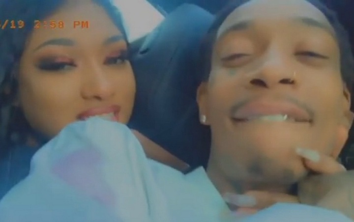 Megan Thee Stallion Gets Cozy With Wiz Khalifa, Caresses His Face in Car