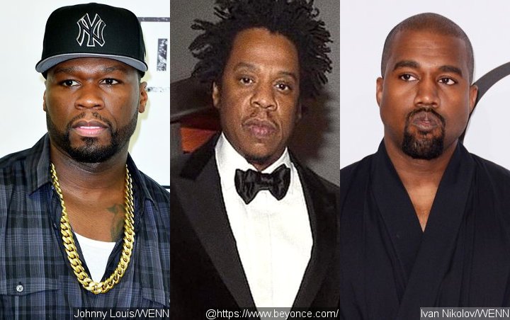 50 Cent Reacts to Meme of Jay-Z Looking Unimpressed During Kanye West Reunion