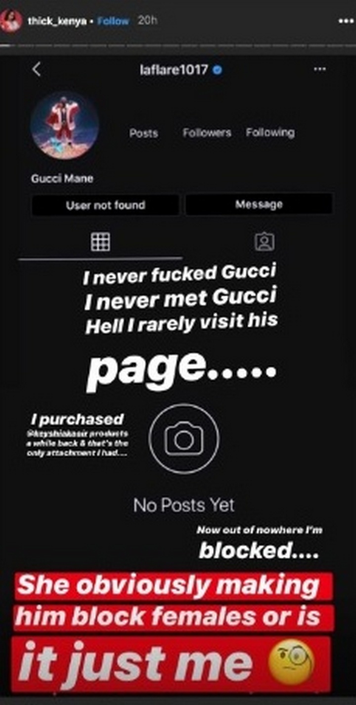 Gucci Mane's alleged side chick backtracks