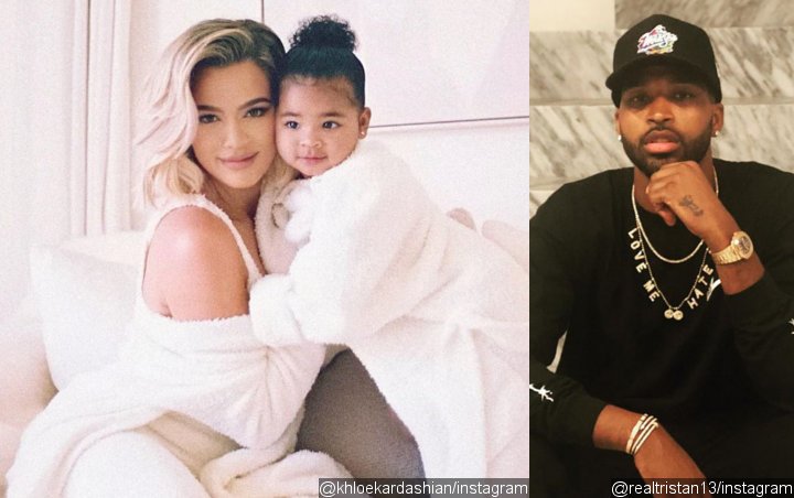 Khloe Kardashian All Smiles in Rare Photo With Tristan Thompson and Daughter True