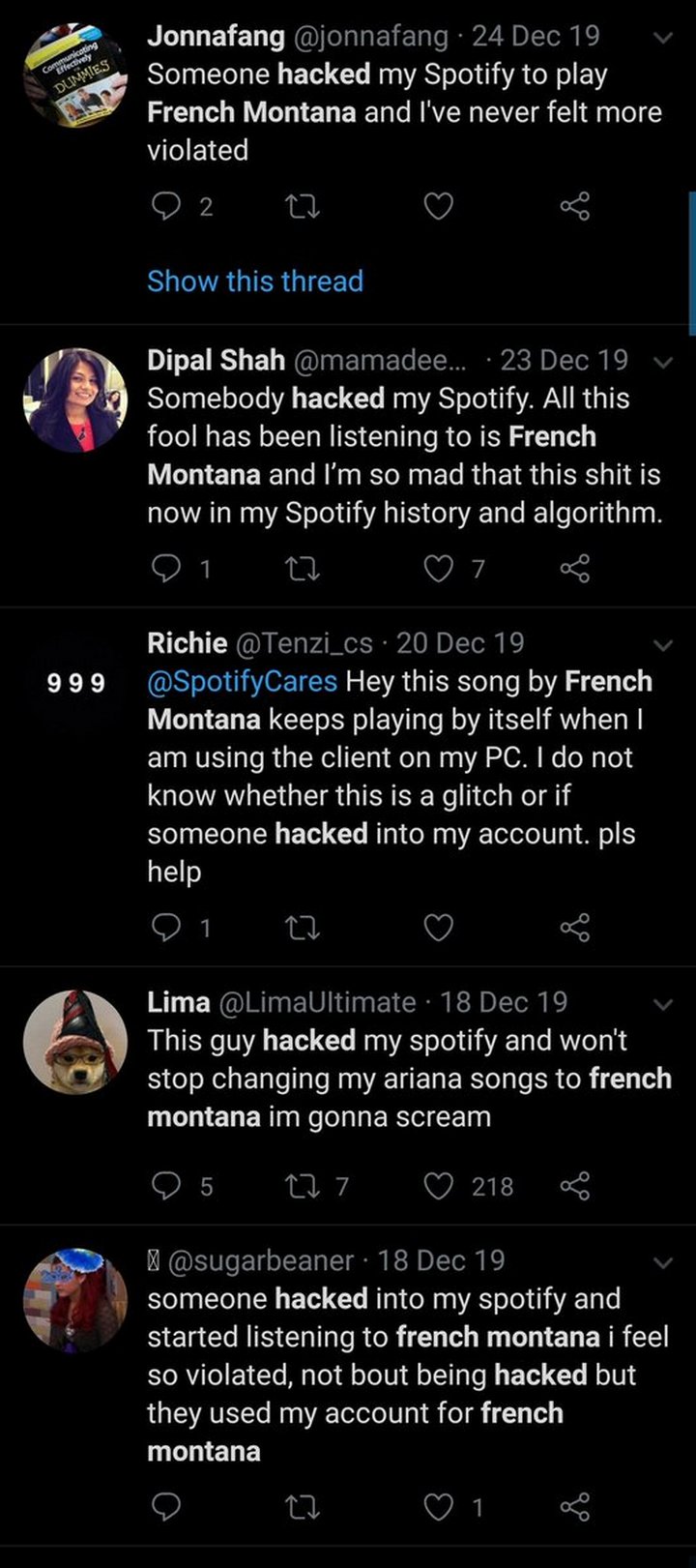 More complaints about French Montana's song playing on loop
