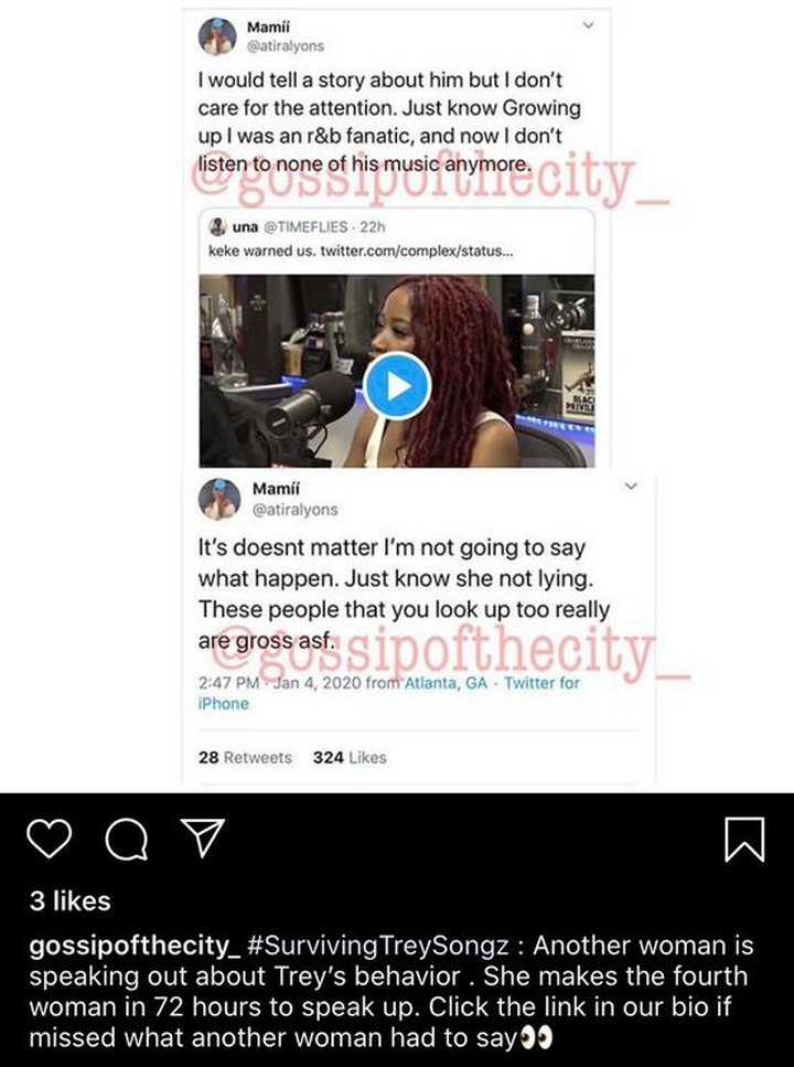 Another woman speaks out against Trey Songz
