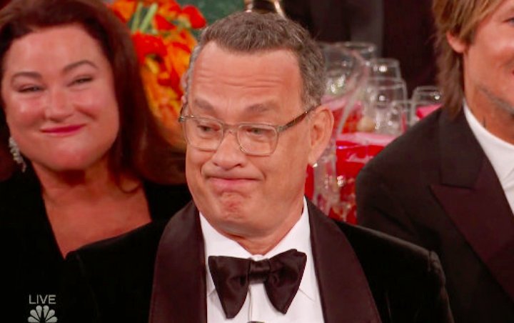 Tom Hanks Generates Meme With His Reaction to Ricky Gervais' Golden Globes Monologue
