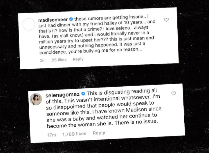 Selena Gomez Slams 'Disgusting' Comments About Her Run-In With Hailey Baldwin and Madison Beer