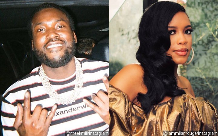 Meek Mill All Smiles in First Public Appearance With Pregnant Girlfriend