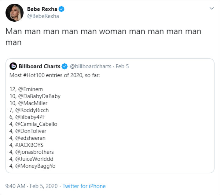 Bebe Rexha and Billboard Hot 100