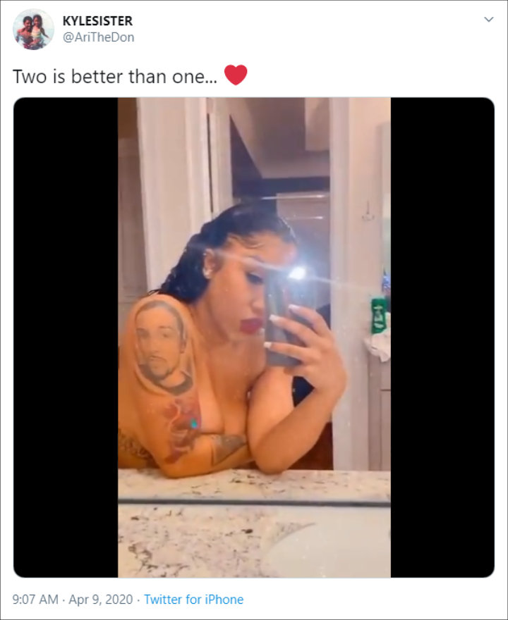 Ari Fletcher Twitter video with another woman