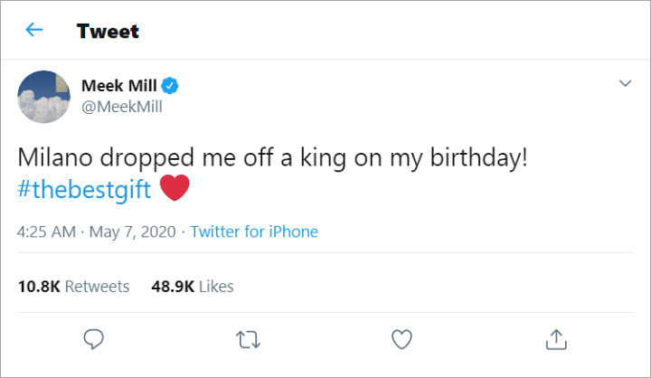 Meek Mill's Baby Announcement