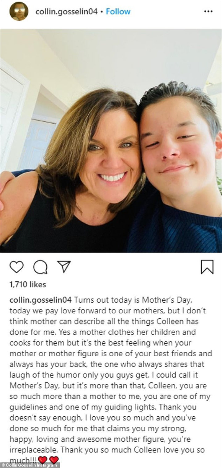 Collin Gosselin's IG Post