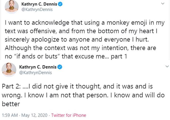 Kathryn Dennis apologized
