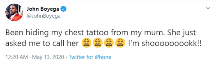 John Boyega Got 'Talking To' From His Mom Over Secret Chest Tattoo