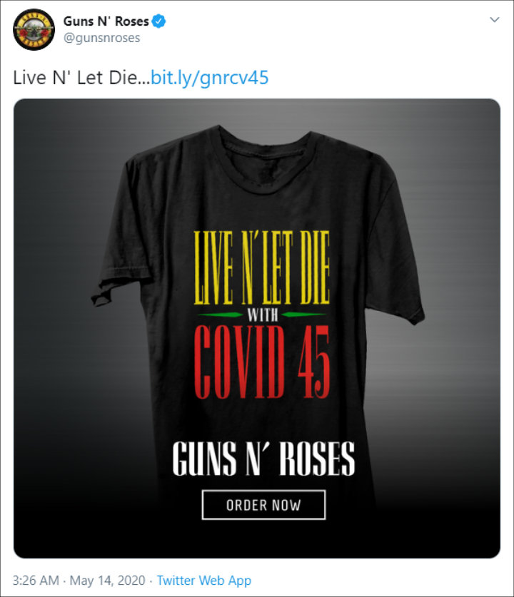 Guns N' Roses' New T-Shirts