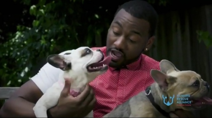 John Wall cuddled his dogs
