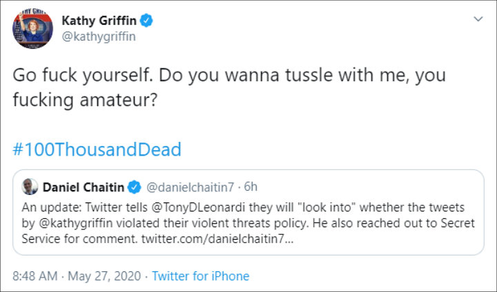 Kathy Griffin's Twitter Post 01