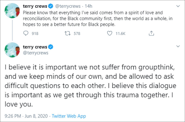 Terry Crews' Black supremacy tweets