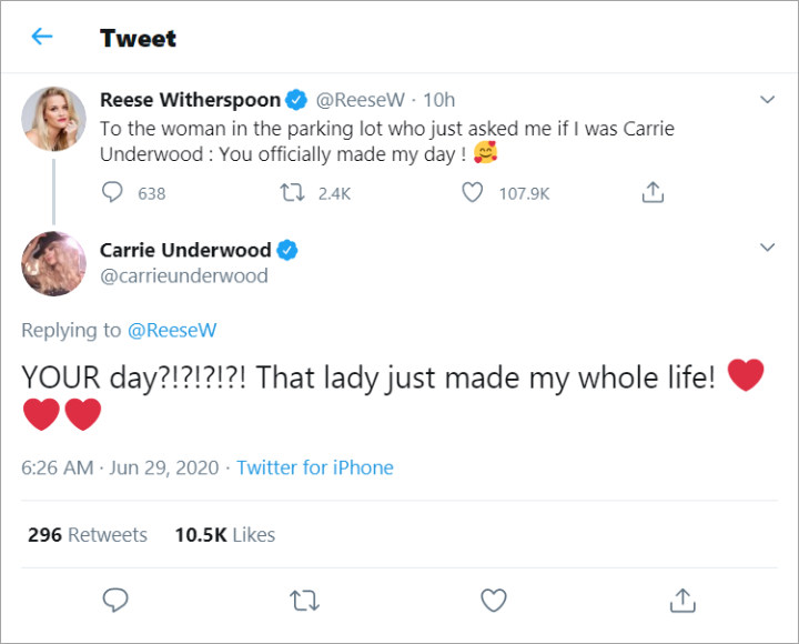 Carrie Underwood's Twitter Post