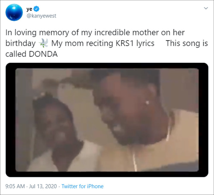 Kanye West's Twitter Post