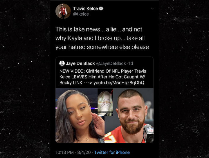 Travis Kelce Responds to Kayla Nicole Split Reports