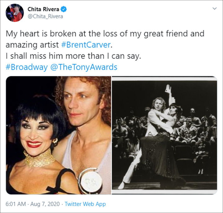 Chita Rivera's Tweet