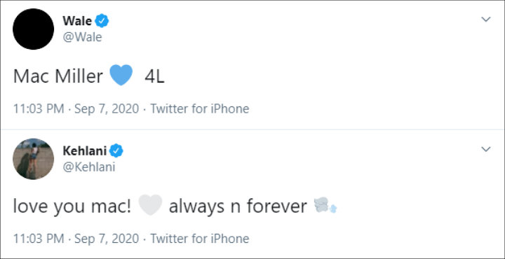 Wale and Kehlani's Tweets
