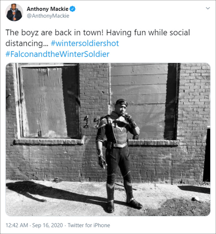 Anthony Mackie's Twitter Post