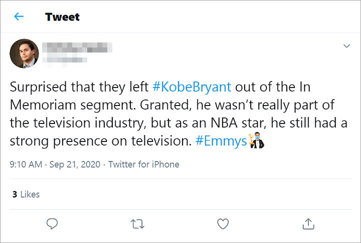 Tweet About Emmys' In Memoriam Segment 01