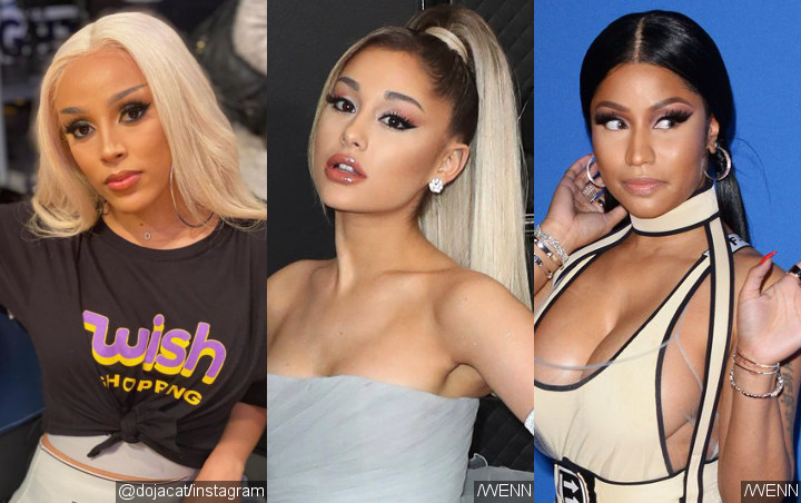 Doja Cat Sets Record Straight on Collaboration With Ariana Grande and Nicki Minaj