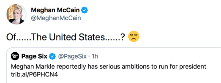 Meghan McCain shaded Meghan Markle on Twitter