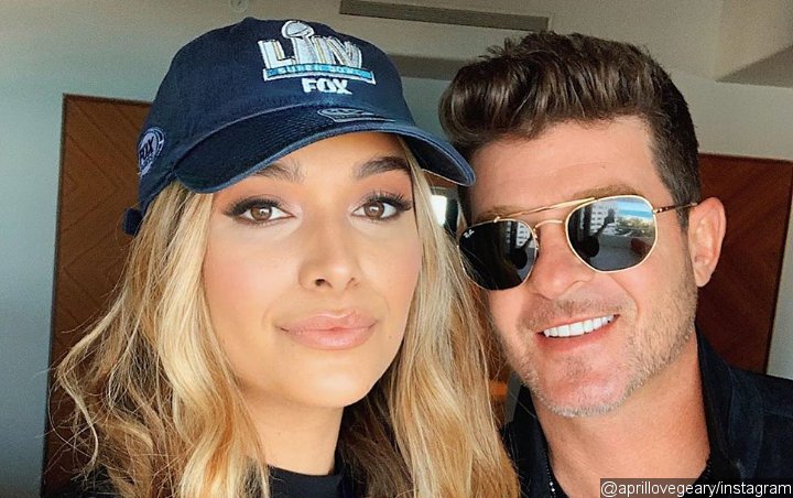 Robin Thicke's Fiancee April Love Geary Debuts Baby Bump While Announcing Third Pregnancy