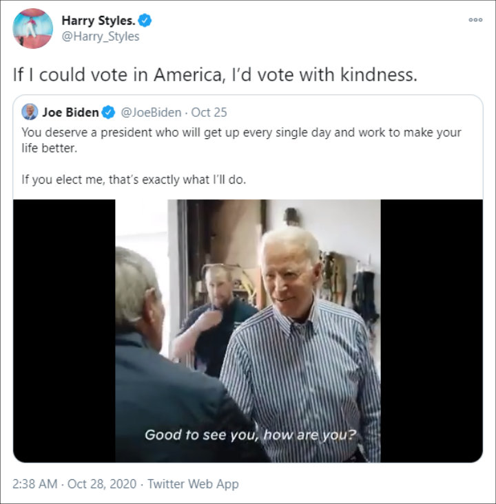 Harry Styles' Tweet