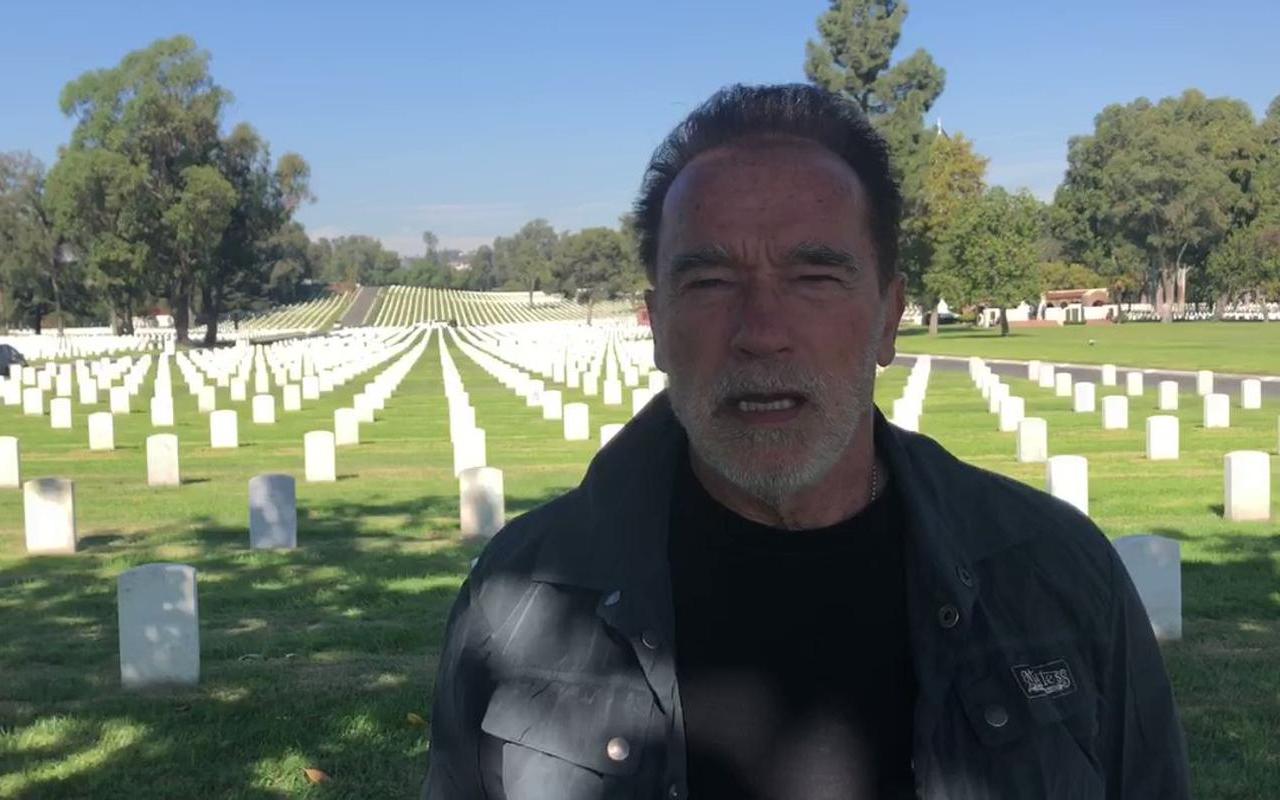Arnold Schwarzenegger Upset by Lack of Visitors at L.A. National Cemetery on Veterans Day