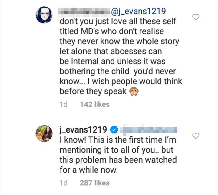 Jenelle Evans's IG Comment