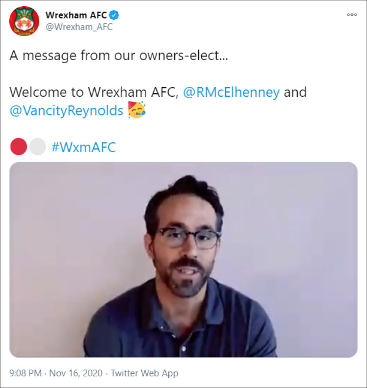 Wrexham AFC's Tweet
