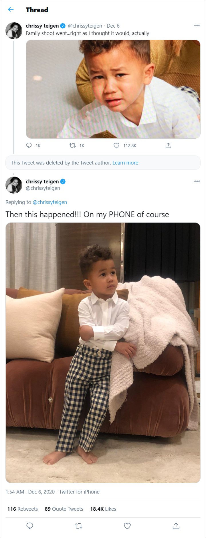 Chrissy Teigen Shares Hilarious Behind-the-Scenes Look at Family Photo ...