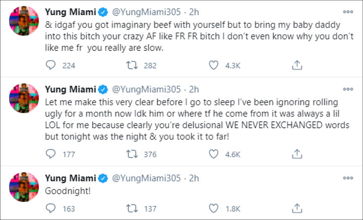 Yung Miami's Tweets