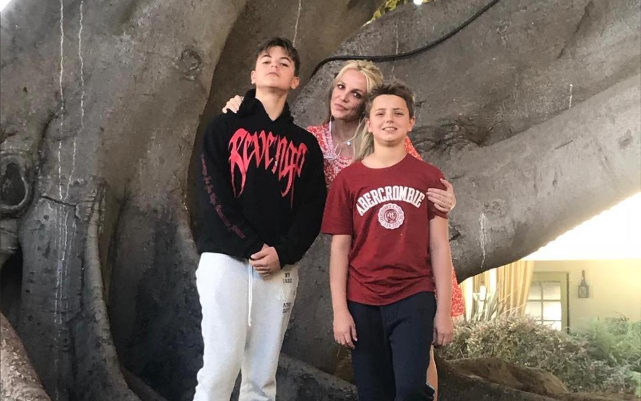 Britney Spears Celebrates Christmas Early With Her Sons