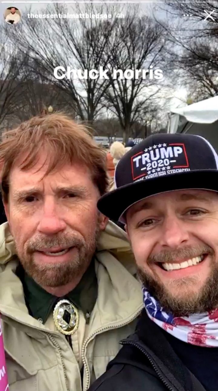 A Trump supporter said he met Chuck Norris during Capitol Hill riot