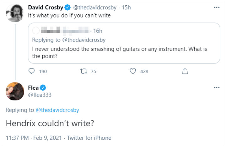 David Crosby's Twitter Post 02
