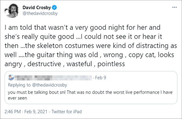 David Crosby's Twitter Post 03