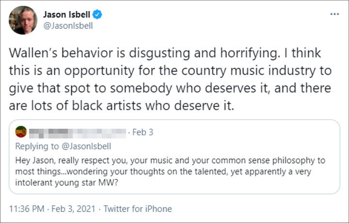 Jason Isbell's Twitter Post 02