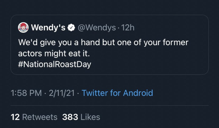 Wendy's Tweet