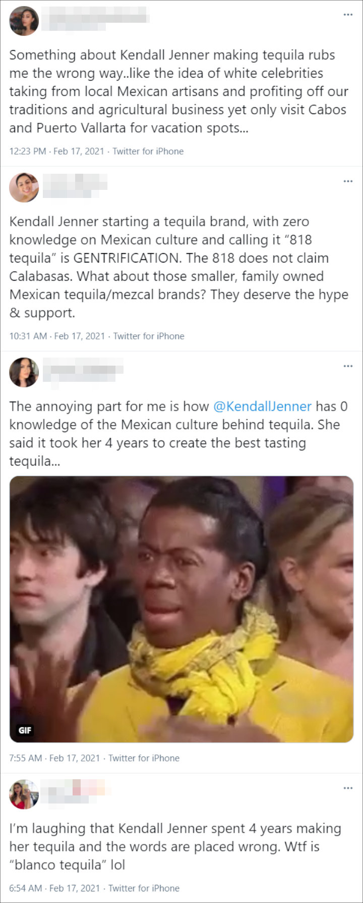 Tweets of Kendal Jenner's Critics