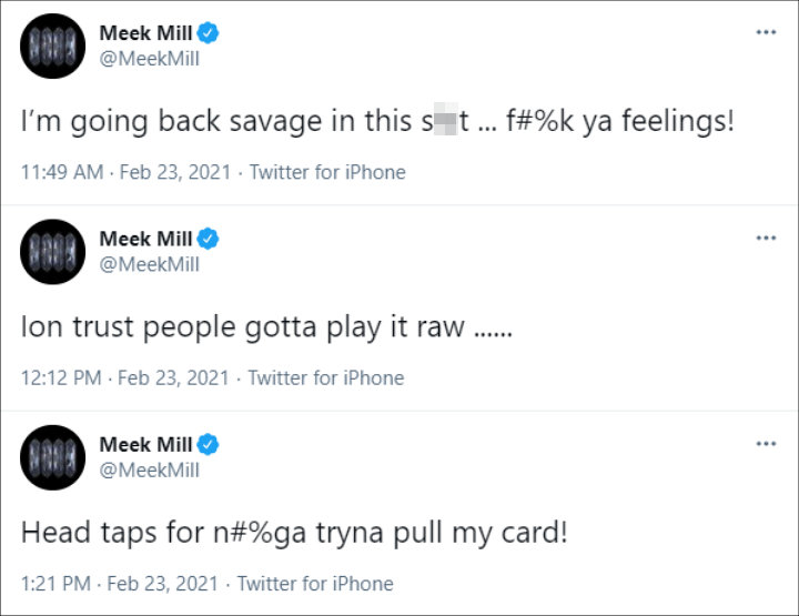 Meek Mill's Tweets