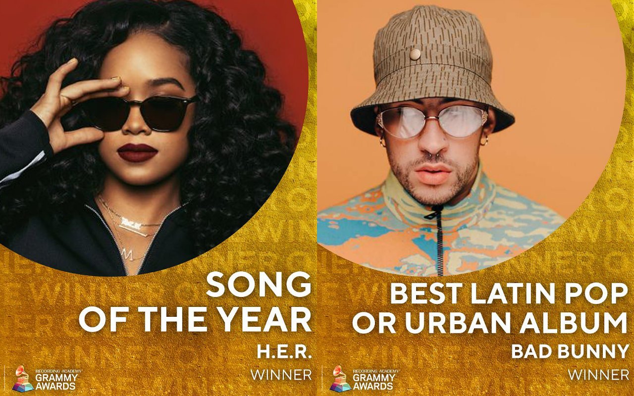 Grammys 2021: H.E.R. Wins Song of the Year, Bad Bunny Takes Home Best Latin Pop or Urban Album Award