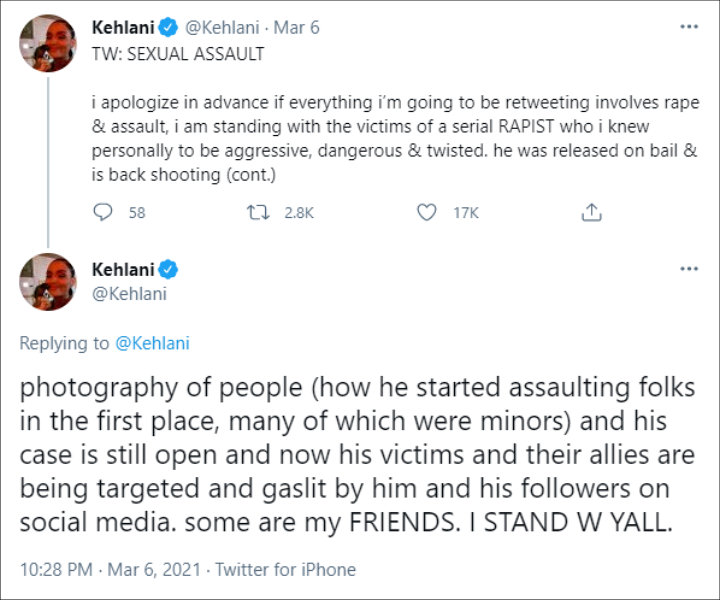 Kehlani's Tweet