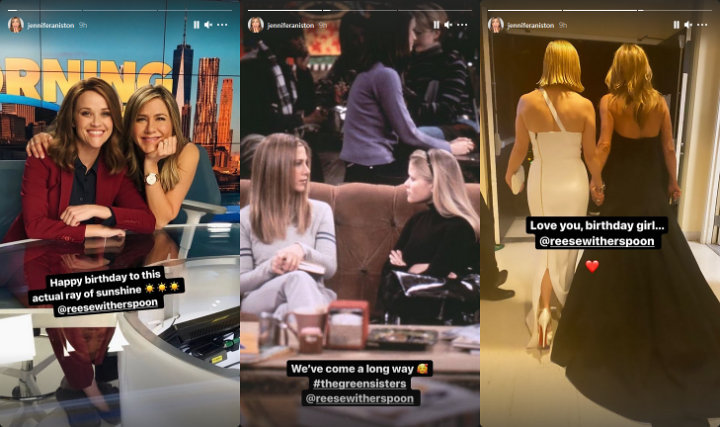 Jennifer Aniston's Instagram Stories