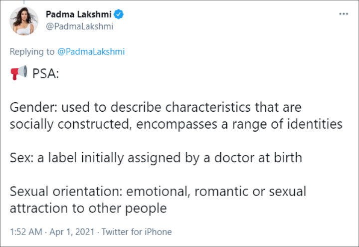 Padma Lakshmi's Twitter
