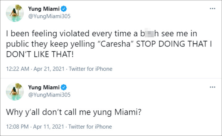 Yung Miami demanded that fans stop calling her by real name
