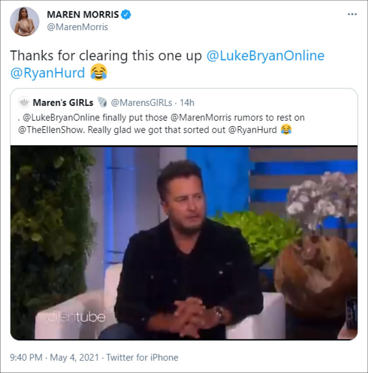 Luke Bryan Learns About Story He Fathered Maren Morris' Baby Boy From ...