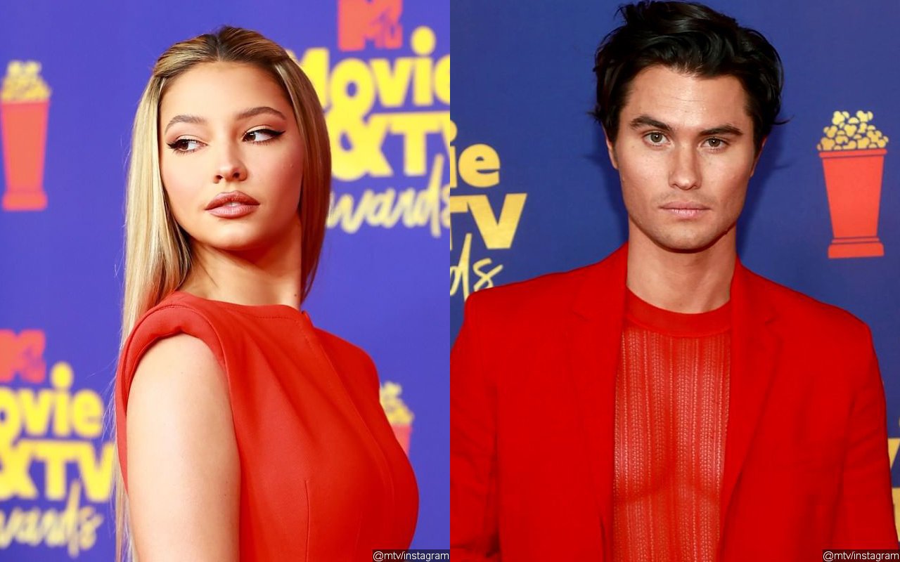 MTV Movie and TV Awards 2021: Madelyn Cline and Chase Stokes Twinning in Red on Red Carpet